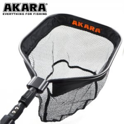 Подсачек Akara PF-22 чёрный 30х37 см, с резиновой сеткой - фото, цена в Магазин товаров для рыбалки и туризма - Fishers.by